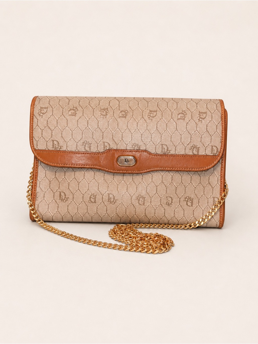 Christian Dior Honeycomb canvas shoulder bag